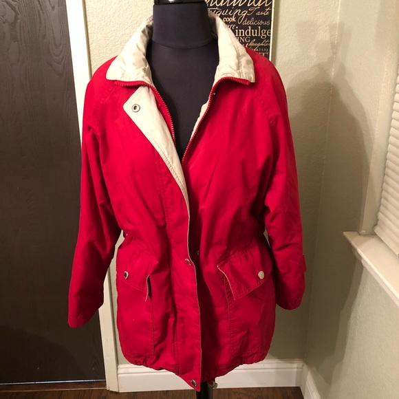 london fog red jacket